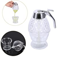 Dispensador de Miel- Tarro de Miel de Acrílico 200 ml Botella de goteo para Jarabe Miel de Abeja Zumo Tarro para…